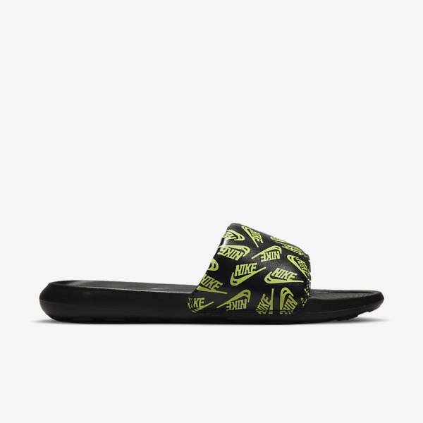 Nike Victori One Printed Moški Natikači Črna | NK513QCT