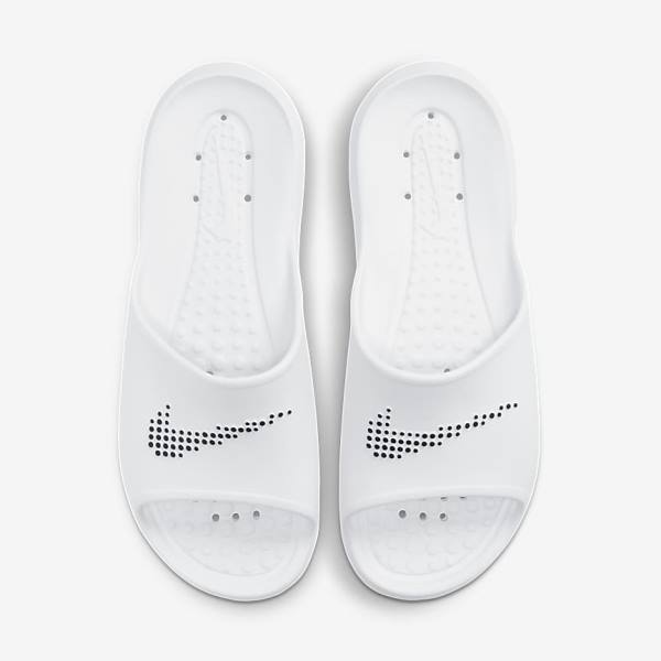 Nike Victori One Shower Moški Natikači Bela / Črna | NK206LWX