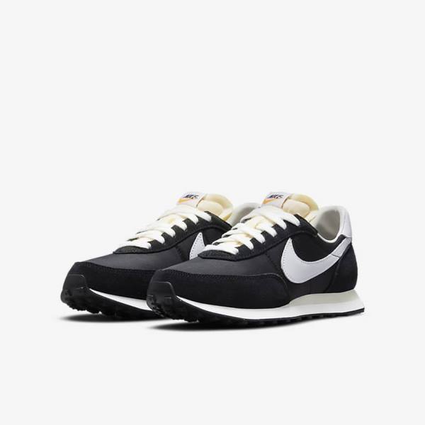 Nike Waffle Trainer 2 Older Otroci Superge Črna / Oranžna / Bela | NK406XOA