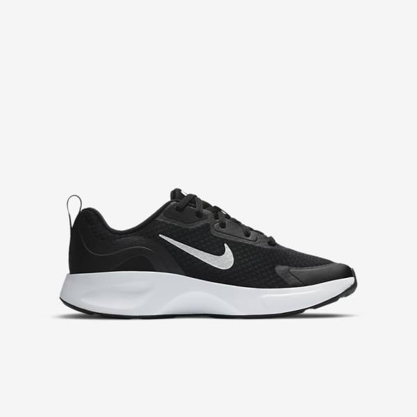 Nike WearAllDay Older Otroci Superge Črna / Bela | NK479SCO