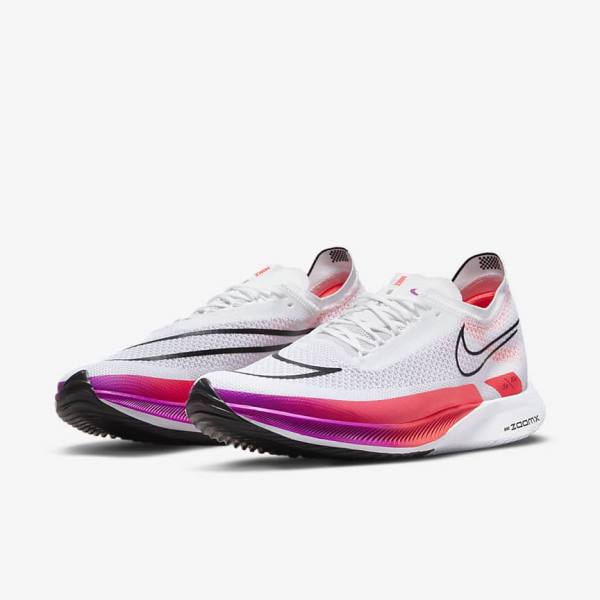 Nike ZoomX Streakfly Road Racing Moški Tekaški Čevlji Bela / Rdeča / Vijolična / Črna | NK347YQD