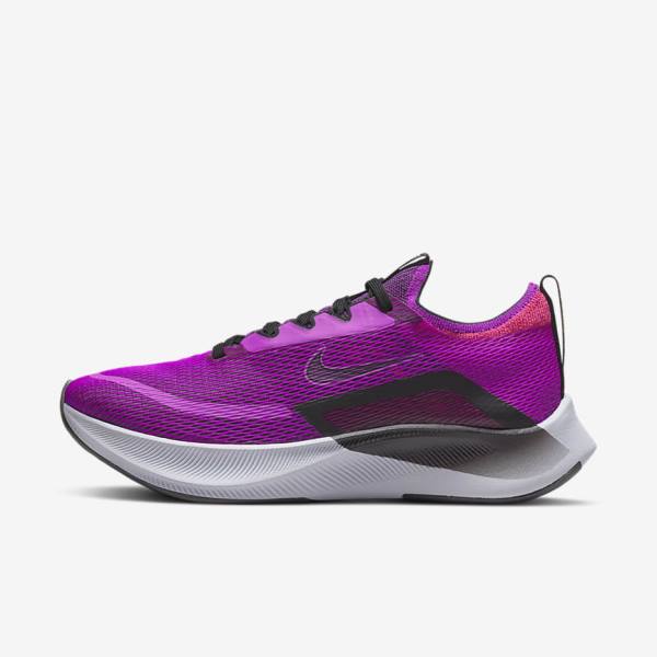 Nike Zoom Fly 4 Road Ženske Tekaški Čevlji Platina | NK853UVL