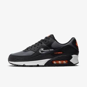 Nike Air Max 90 Moški Superge Črna / Oranžna / Siva / Bela | NK471SPX