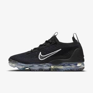 Nike Air VaporMax 2021 FK Ženske Superge Črna / Kovinski Srebrna / Bela | NK604JVA