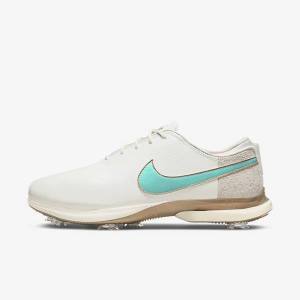 Nike Air Zoom Victory Tour 2 Moški Čevlji Za Golf Bela / Svetloba Rjav / Turkizna | NK046SWZ