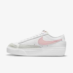 Nike Blazer Low Platform Ženske Superge Bela / Črna / Roza | NK106VPJ