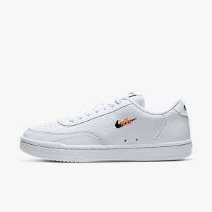 Nike Court Vintage Premium Ženske Superge Bela / Oranžna / Črna | NK571SMH