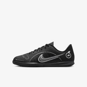 Nike Jr. Mercurial Vapor 14 Club IC Older Indoor Court Otroci Nogometni Čevlji Črna / Siva / Kovinski Srebrna | NK153IZO