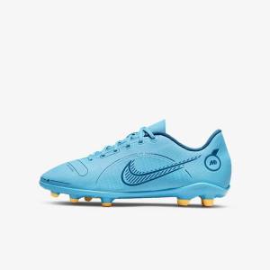 Nike Jr. Mercurial Vapor 14 Club MG Older Multi-Ground Otroci Nogometni Čevlji Modra / Oranžna | NK431AMT