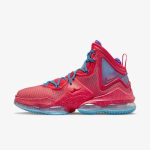 Nike LeBron 19 Moški Košarkaški Copati Rdeča / Modra / Vijolična / Rdeča | NK857SNG