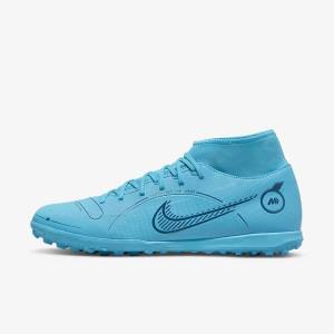 Nike Mercurial Superfly 8 Club TF Turf Ženske Nogometni Čevlji Modra / Oranžna | NK791JNA