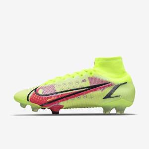 Nike Mercurial Superfly 8 Elite FG Firm-Grounds Moški Nogometni Čevlji Črna / Svetloba Rdeča | NK278LCF