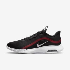 Nike NikeCourt Air Max Volley Hard Court Moški Tenis Copati Črna / Rdeča / Bela | NK147VNQ