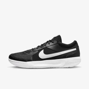 Nike NikeCourt Zoom Lite 3 Hard Court Moški Tenis Copati Črna / Bela | NK134DAP