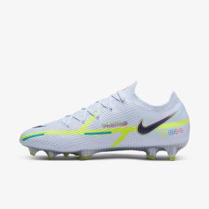 Nike Phantom GT2 Elite FG Firm-Ground Moški Nogometni Čevlji Siva / Svetloba Modra | NK287CTI