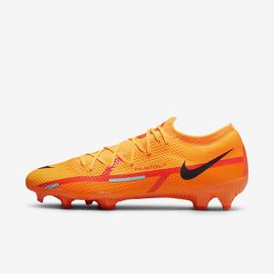 Nike Phantom GT2 Pro FG Firm-Ground Ženske Nogometni Čevlji Oranžna / Svetloba Rdeča / Črna | NK178VDP