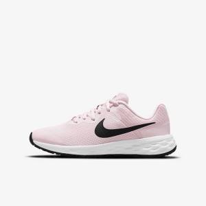 Nike Revolution 6 Older Road Otroci Tekaški Čevlji Roza / Črna | NK310PMY