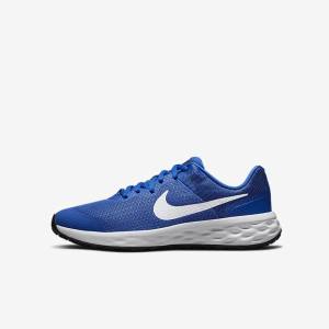 Nike Revolution 6 Older Road Otroci Tekaški Čevlji Kraljevsko Modra | NK748SOZ