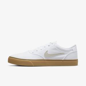 Nike SB Chron 2 Canvas Moški Skate Čevlji Bela / Svetloba Rjav / Svetloba Bež | NK487JCT