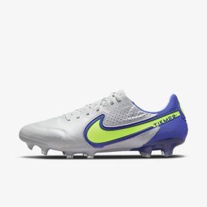 Nike Tiempo Legend 9 Elite FG Firm-Ground Moški Nogometni Čevlji Siva / Modra | NK863NXO