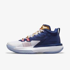 Nike Zion 1 Moški Košarkaški Copati Modra / Bela / Kovinski Zlato / Rdeča | NK905SVI