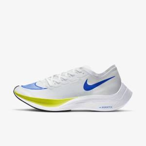 Nike ZoomX Vaporfly NEXT% Road Racing Moški Tekaški Čevlji Bela / Črna / Modra | NK954JKW