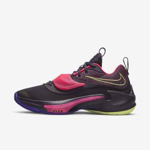 Nike Zoom Freak 3 Moški Košarkaški Copati Vijolična / Roza / Vijolična / Svetloba Limona | NK679EZU